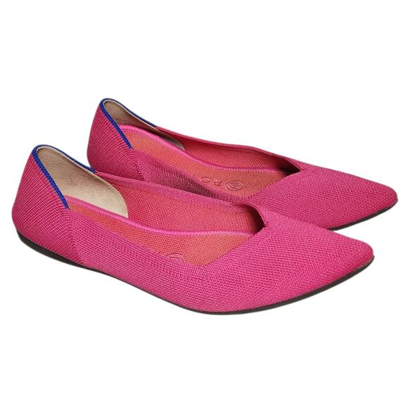 Rothy's The Point Dragon Fruit Shoes Flats Womens Size 7 Balletcore Feminine - Picture 1 of 6